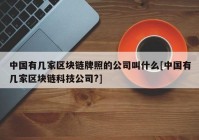 中国有几家区块链牌照的公司叫什么[中国有几家区块链科技公司?]